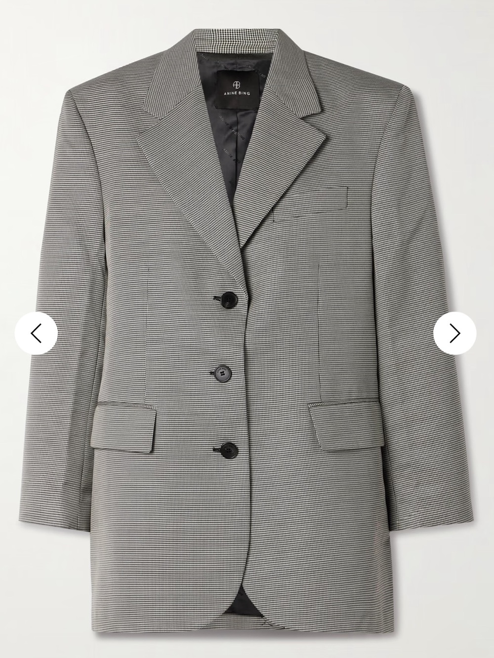 Anine Bing - Sara houndstooth wool-blend blazer - Size XS NWT